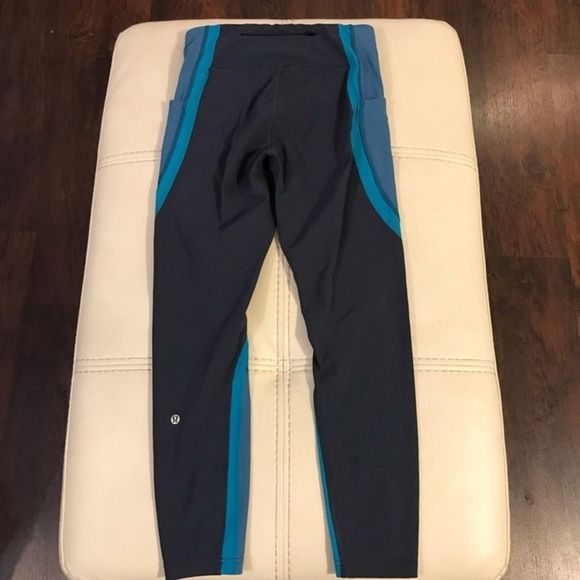 Lululemon Wild Twist Leggings Women's Size 6 Gray/ Green Running Training - Picture 10 of 12